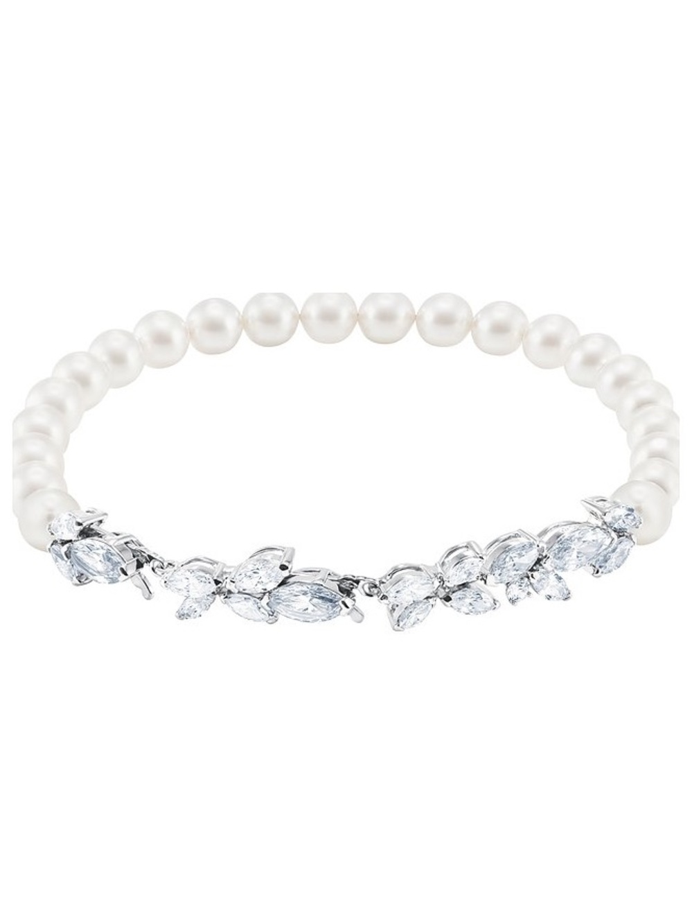 Swarovski LOUISON Pearl Bracelet, Medium, Rhodium